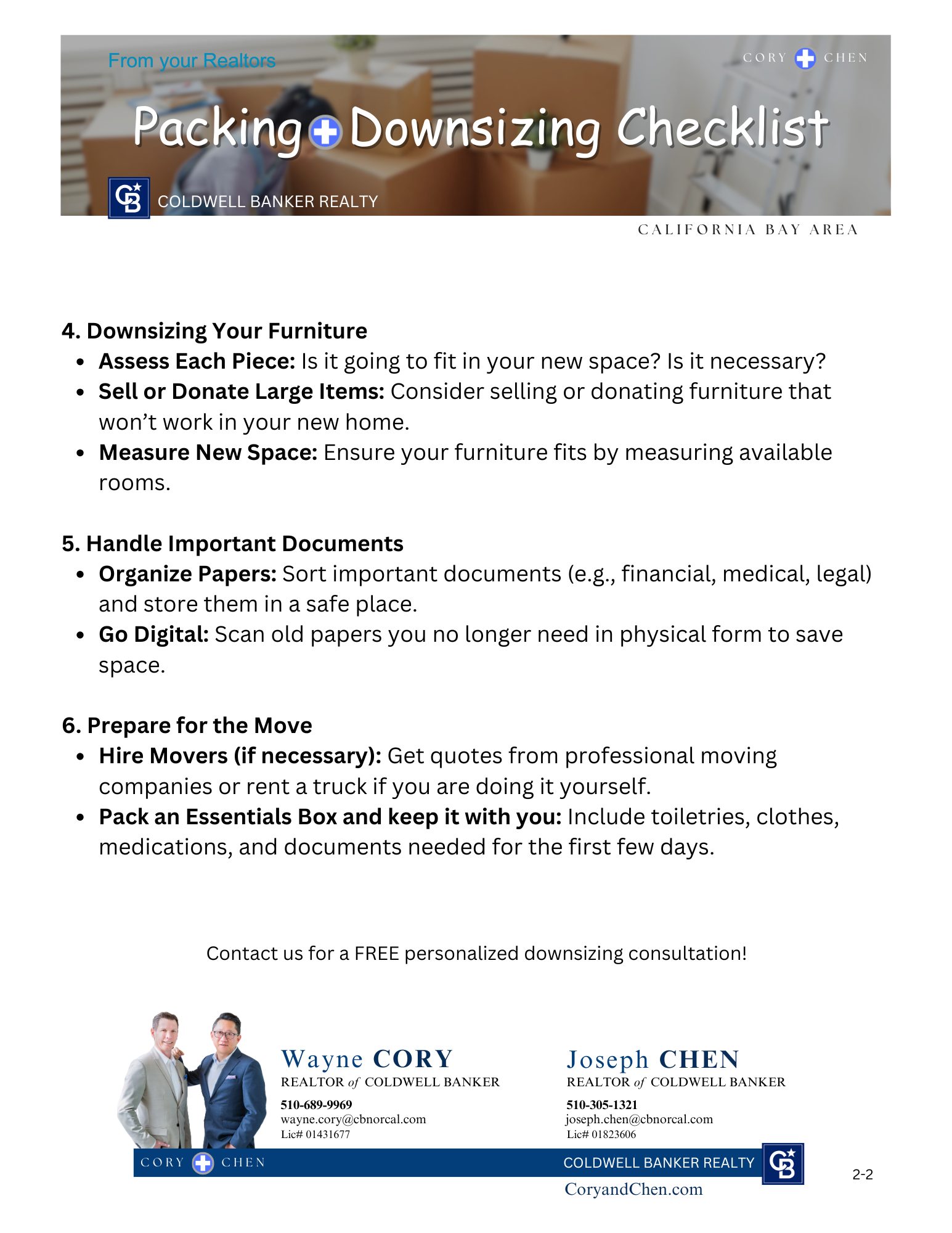 2 Packing Downsizing Checklist