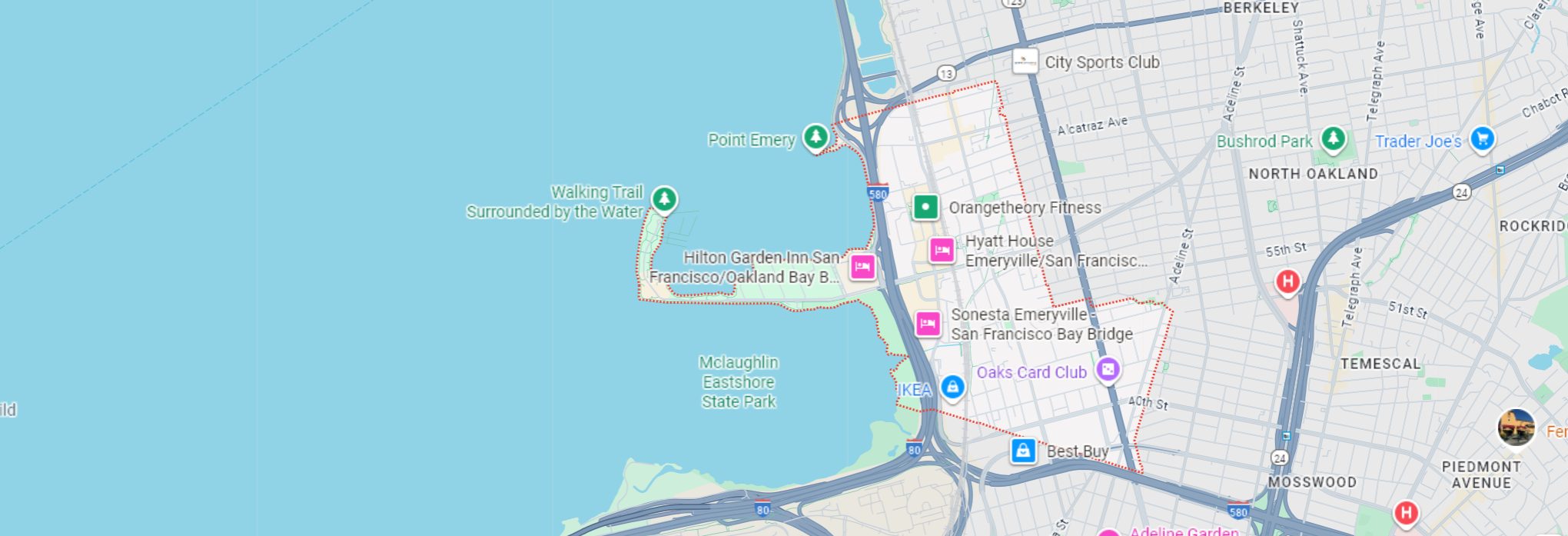 Emeryville map